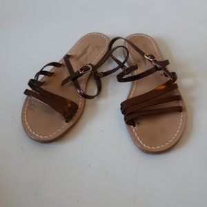 CAPRITOUCH COPPER BROWN LEATHER SANDALS SZ 7*